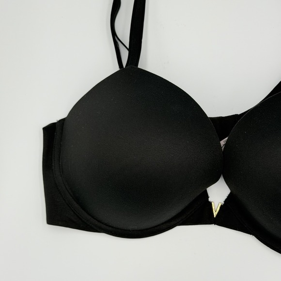 Victoria's Secret Black Push Up Bra 38D Smooth Molded Underwire Everyday - Picture 3 of 10